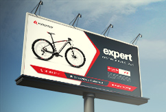 Billboard sklepu z rowerami